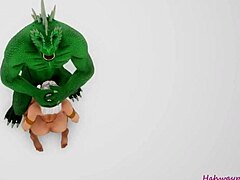 Reptile with two cocks breeds with an egyptian priestess of love! Furry monster 3d porn wild life with rough anal fucking