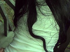 gifted black lynn enjoys risky public quickies with cum on her ass