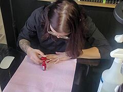 i came for manicure but manicurist took my dick in mouth for blowjob!