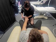 i came for manicure but manicurist took my dick in mouth for blowjob!
