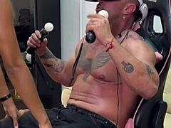 Sheila Ortega the hot Latina swallows cock before intense fucking on the couch