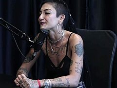 caroleta roots prefers dominating with big cock desires in gang bang with eight men from her video with mário on sheer red