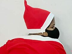 Mature Pregnant Women Celebrating In Festive Christmas Attire