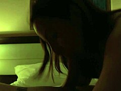elite slut with big tits hints at passionate blowjob for virgin boyfriend, leading to hard fucking after wild club dancing