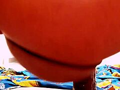 chubby slut rides dildo solo at home spreading big ass for daddy in sexy homemade toy fucking