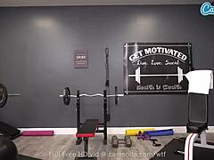 Big natural tits Ashlyn Peaks works out then gets fucked doggystyle by her trainer on Camsoda