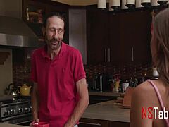 stepdad bangs adorable teen gia derza in hardcore riding cowgirl with older man uncle father-in-law roles