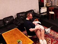 we got caught on security cam fucking hard with daddy in the office during that quickie taboo session