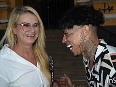 The pastor leaves church and gets approached by a horny young guy obsessed with sex, she takes his big cock in her therapy session.