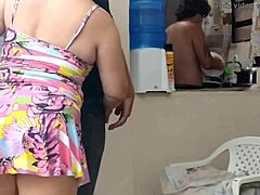 my slutty wife goes wild fucking right next to me the cuckold husband with her big ass bouncing
