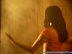noticing her exotic beauty in sensual indian striptease dance