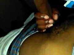 Ebony Not Sister Passionately Sucking and Swallowing on Huge Fat Black Cock in Homemade POV Blowjob with Daddy