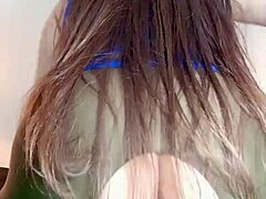 hey, this slut wife seduces her husband's new supervisor with a masturbation video in see-through leggings
