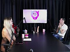 blonde feels hot and strips after guest says he freed a woman at swing house - jow jow sheer red