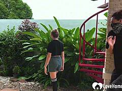 why won't you untie me from this garden bondage? i'm your sexy tattooed vixen begging for hardcore tickling and choking outdoors