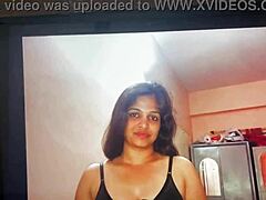 Cum tribute unfolds for my sexy aunty as she teases with monster cock desires