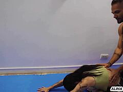 Monster Cock Stretches Tight Pussy In Gym While Others Train