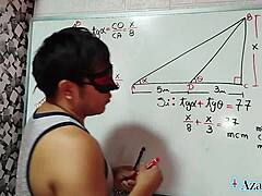 amateurs asian student nerd teacher in bedroom with brown eyes