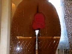 I can't resist playing with my juicy ass in the shower using that pink dildo for fun.