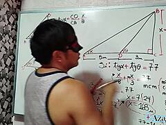amateurs asian student nerd teacher in bedroom with brown eyes