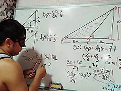amateurs asian student nerd teacher in bedroom with brown eyes
