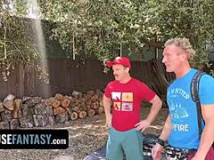 Hey, in this wild foursome, are we really sharing my girlfriend for outdoor fucking like total freeuse sluts?