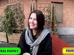 Curvy Hungarian Beauty Felicia Vinas With Big Tits And Ass Devours Cock In Doggystyle Creampie Bang. She Licks And Swallows Cum In Budapest.