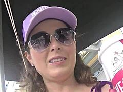 Helena Price Flashing Her Hairy Pussy In Public Upskirt
