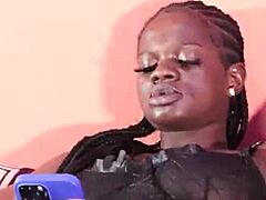 Horny Lonely Black Ebony Gets Fucked Hard By The Delivery Boy!