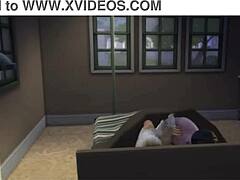 Busty blonde babe begs for multiple creampies in desperate pregnancy fantasy from The Sims 4