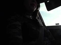 She gripped the wheel tightly while navigating the winding roads, her bare feet pressing the pedals in the open air.