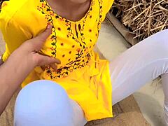 Desi Village Girl's Tight Shaved Pussy Gets Outdoor Fucking in Romantic Ranch Setting with Indian GF