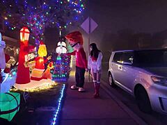 Petite asian lulu chu teases riding massive north pole cock