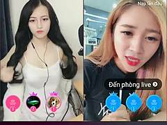 two cute girls go live on uplive, chatting casually and showing off their sexy korean vibes in webcam session