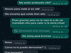 My friend in mini shorts gets all heated up during our whatsapp chat session.