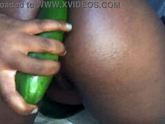 Hey, that cucumber just couldn't fit in at all, no matter how hard I tried pushing it.