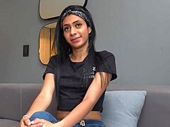 Hey, check out this petite redhead teen showing off her cock sucking skills at casting