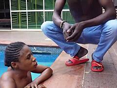 she felt the thrill when that massive bbc slid into her tight petite body after her swim.