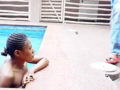 she felt the thrill when that massive bbc slid into her tight petite body after her swim.
