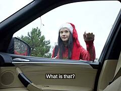 i feel so thrilled giving that public agent santa helper matty mila perez a big dick pov blowjob outdoors
