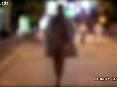 Night Flashing Walk Naked in Public Exposed!