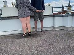 Oh my god! Peeing everywhere with my curvy mother-in-law in public places and outdoors!