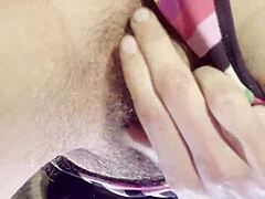 this is my first time, like, getting all wet and cumming right on camera with my hairy pussy dripping