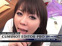 i uh, love watchin this cute asian slut takin a double facial in pov, its so hot...