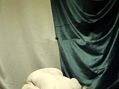 French slave endures self-degradation session with belt spanking, bondage chains, and uro play in intense BDSM humiliation.