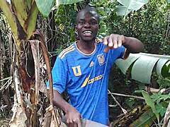 Intriguing Encounter With Plantain In Lush Garden