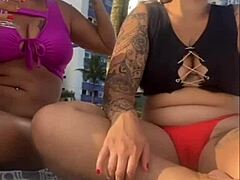 hey, we're alone on the beach flashing and getting wild without the husband knowing 😏
