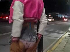 Rica Tranny From Mexico Shows Off Her Big Tits While Wearing Miniskirt In Tlalpan