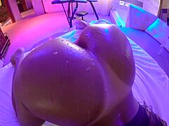 Slutty Stepdaughter Teases Daddy With Ass In Doggystyle Until Cum Covers Her