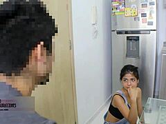 Le hago un creampie extremo a mi empleada de servicio con su big ass latina en hardcore interracial sex 😈